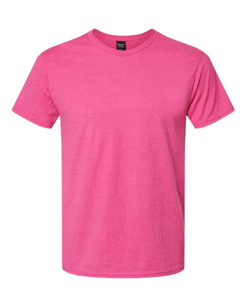 Hanes 4980 Wow Pink Heather — front