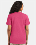 Hanes 4980 Wow Pink Heather — on model back