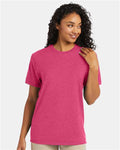 Hanes 4980 Wow Pink Heather — on model front