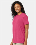 Hanes 4980 Wow Pink Heather — on model side