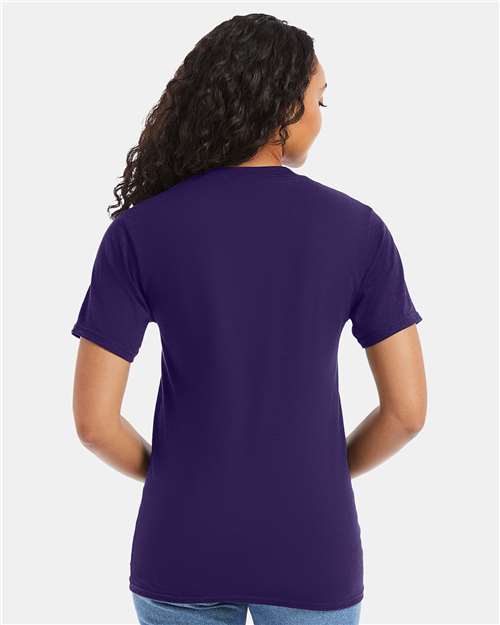 Hanes 5180 Grape Smash — on model back