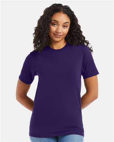 Hanes 5180 Grape Smash — on model front