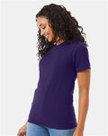 Hanes 5180 Grape Smash — on model side