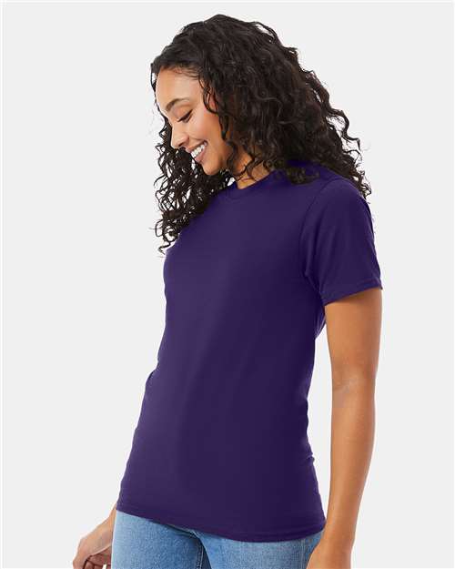 Hanes 5180 Grape Smash — on model side