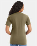 Hanes 5180 Oregano — on model back