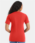 Hanes 5180 Poppy Red — on model back