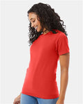 Hanes 5180 Poppy Red — on model side