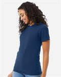 Hanes 5180 Regal Navy — on model side