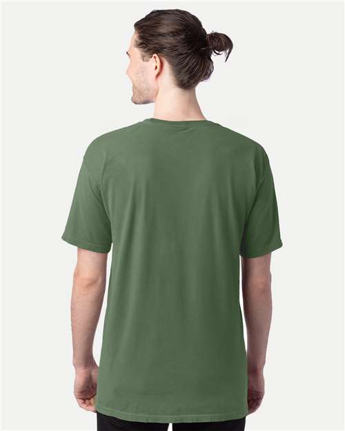 ComfortWash by Hanes GDH100 Moss — on model back