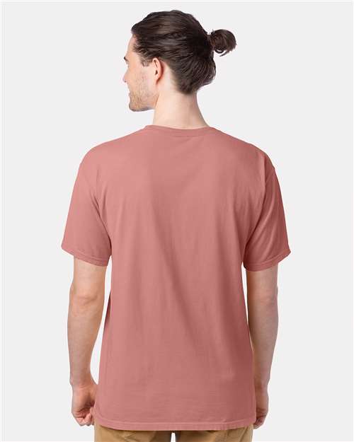 ComfortWash by Hanes GDH100 Mauve — on model back