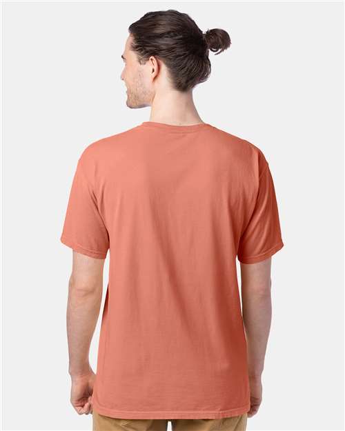 ComfortWash by Hanes GDH100 Clay — on model back