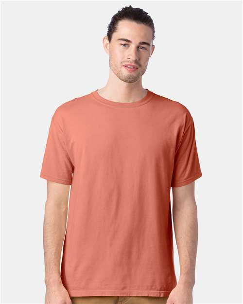 ComfortWash by Hanes GDH100 Clay — on model front