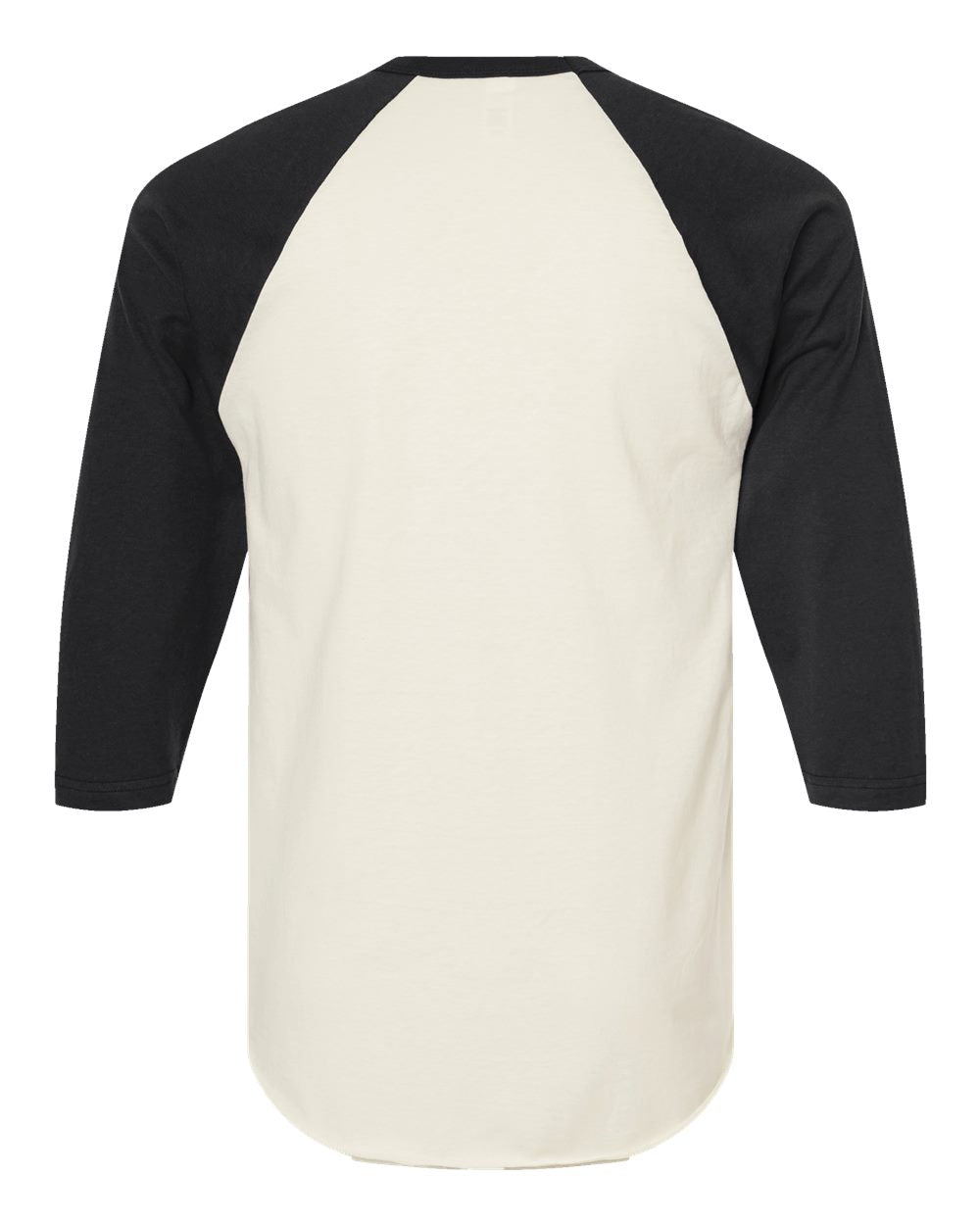 Unisex Fine Jersey Raglan Tee - Vintage White/Black