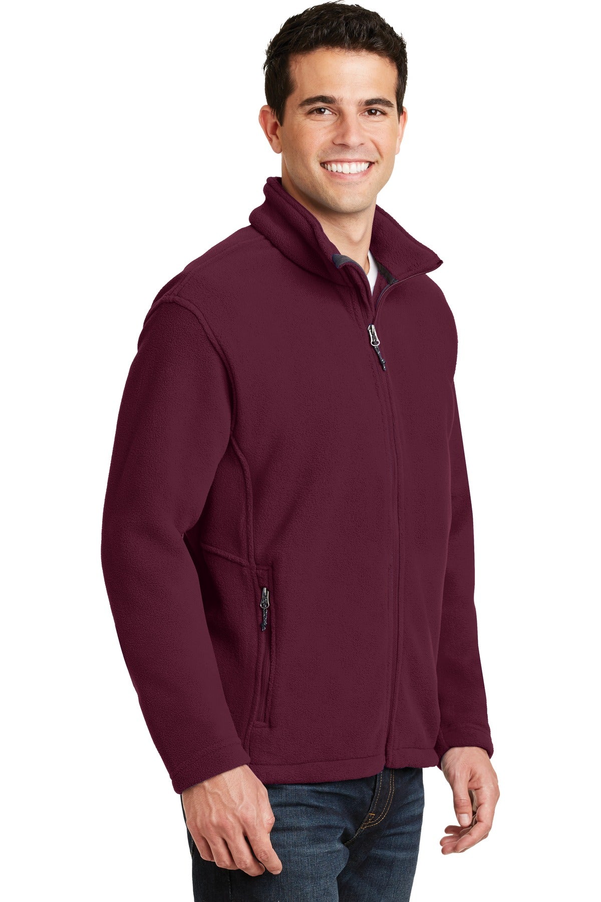Unisex Value Fleece Jacket - Maroon