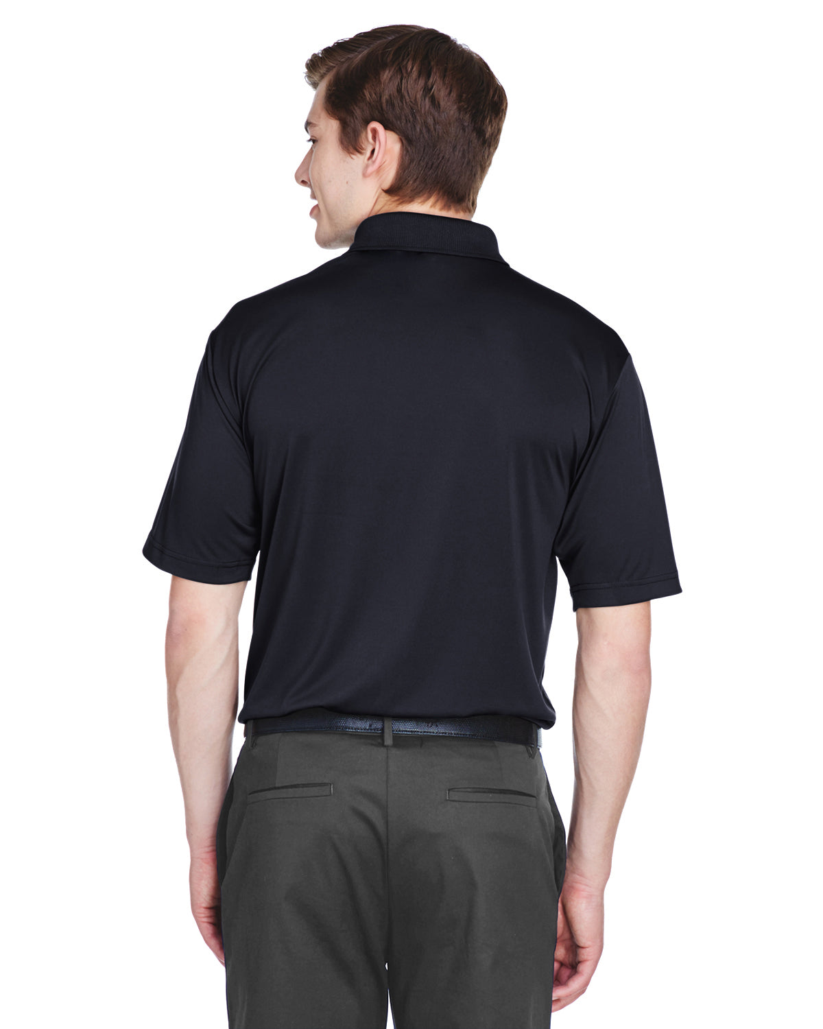 Men's Cool & Dry 8-Star Elite Performance Interlock Polo - Black