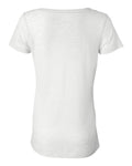 Women's Burnout V-Neck Tee - White
