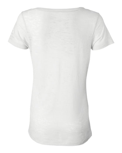 Women's Burnout V-Neck Tee - White