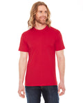 Unisex Poly-Cotton Short-Sleeve Crewneck - Red