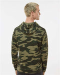 J. America 8871 Camo Triblend — on model back