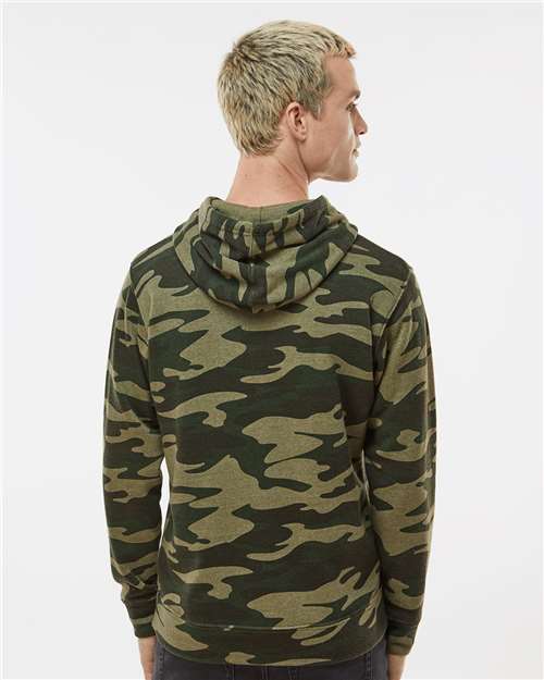 J. America 8871 Camo Triblend — on model back