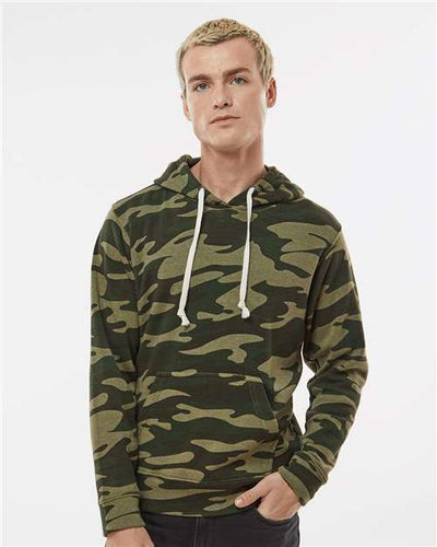 J. America 8871 Camo Triblend — on model front