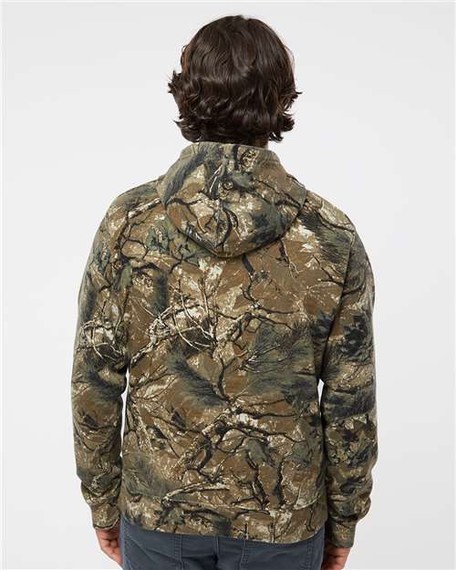 J. America 8871 Outdoor Camo Triblend — on model back