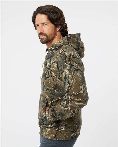 J. America 8871 Outdoor Camo Triblend — on model side