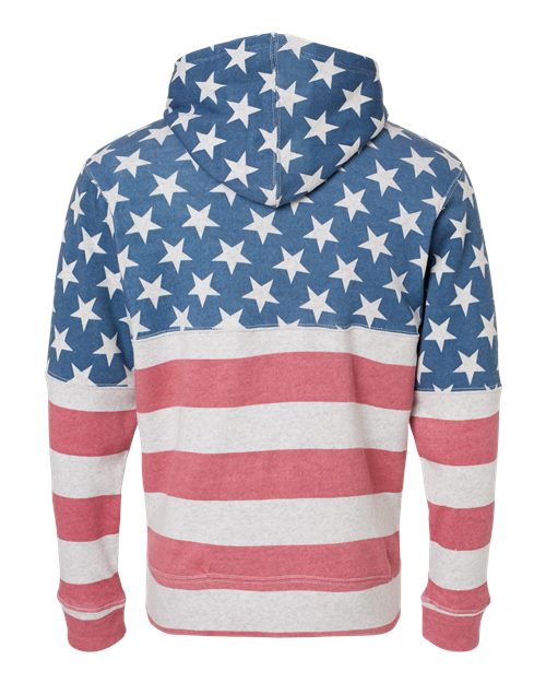 J. America 8871 Stars & Stripes Triblend — back