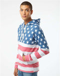 J. America 8871 Stars & Stripes Triblend — on model front