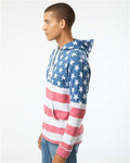 J. America 8871 Stars & Stripes Triblend — on model side