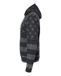 J. America 8871 Black Stars & Stripes Triblend — direct side