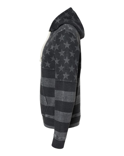 J. America 8871 Black Stars & Stripes Triblend — direct side
