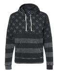J. America 8871 Black Stars & Stripes Triblend — front
