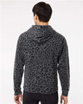 J. America 8871 Black Leopard Triblend — on model back