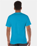 Champion T425 Tempo Teal — on model back