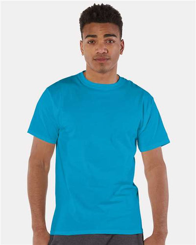 Champion T425 Tempo Teal — on model front