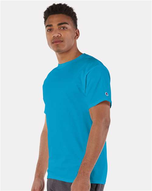 Champion T425 Tempo Teal — on model side