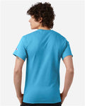 Champion T425 Blue Lagoon — on model back