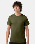 Champion T425 Fresh Olive — on model front