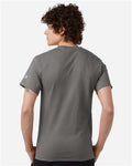 Champion T425 Stone Grey — on model back