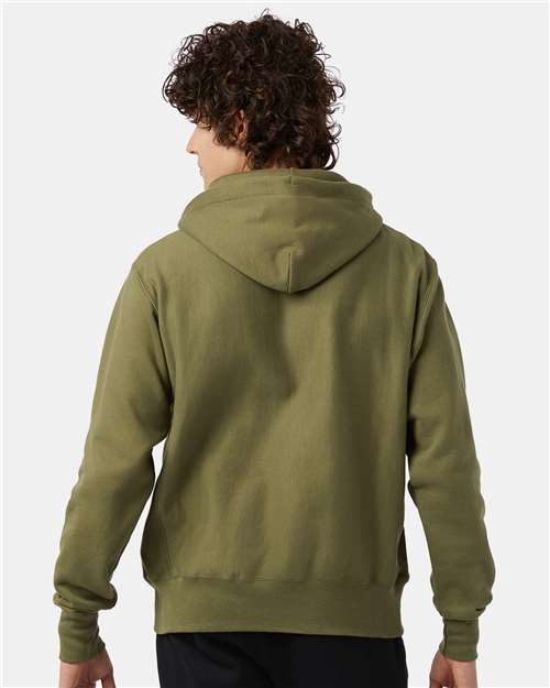 Champion S101 Fresh Olive — on model back