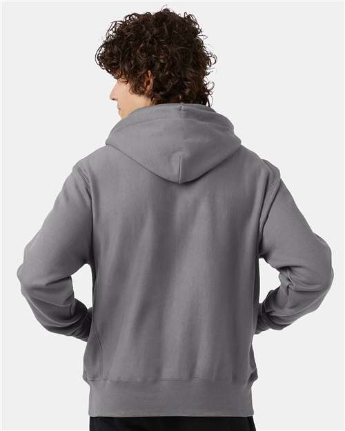 Champion S101 Stone Grey — on model back