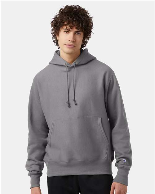 Champion S101 Stone Grey — on model front