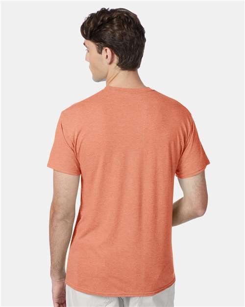 Hanes 42TB Cantaloupe Heather — on model back