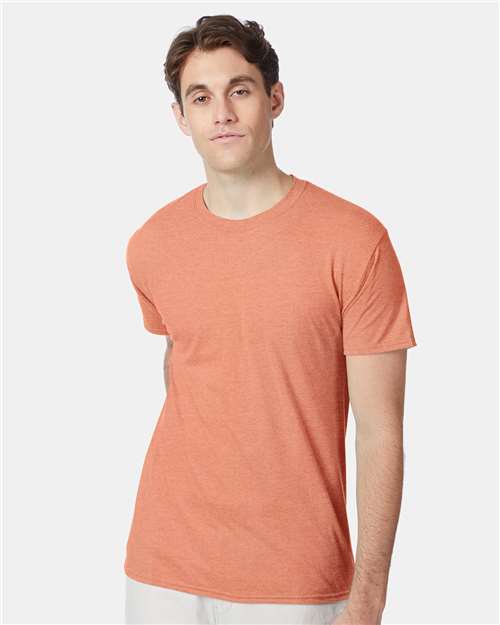 Hanes 42TB Cantaloupe Heather — on model front