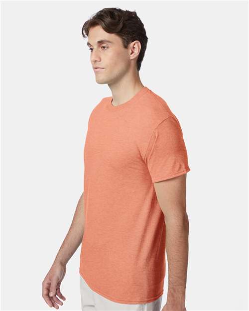Hanes 42TB Cantaloupe Heather — on model side