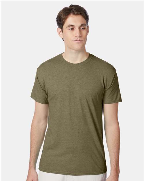 Hanes 42TB Oregano Heather — on model front
