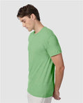 Hanes 42TB True Green Heather — on model side
