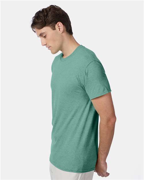 Hanes 42TB Green Clay Heather — on model side