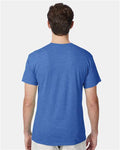 Hanes 42TB Bonnet Blue Heather — on model back